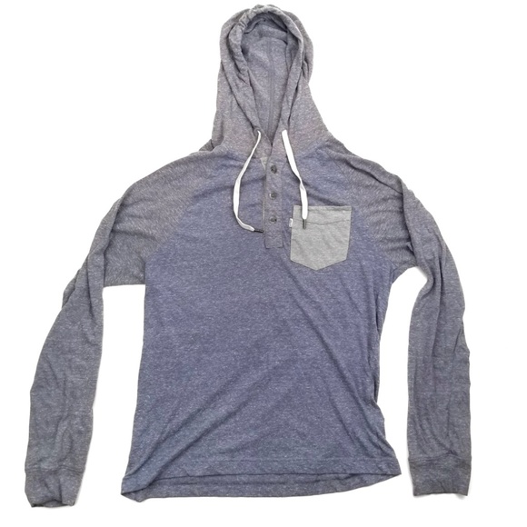 Levi's Other - LEVI'S Hoodie Henley Blue Grey Long Sleeve Shirt